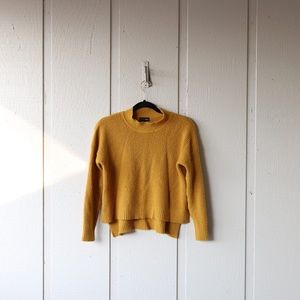 Yellow hi-low sweater
